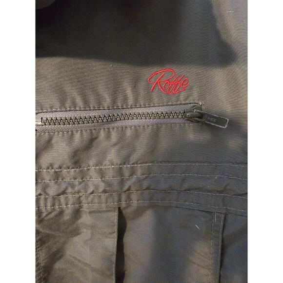 Vtg Roffe Made in USA MEDIUM Mens F-16 Style 2363 Gray Snow Suit One Piece Bibs - Picture 6 of 10